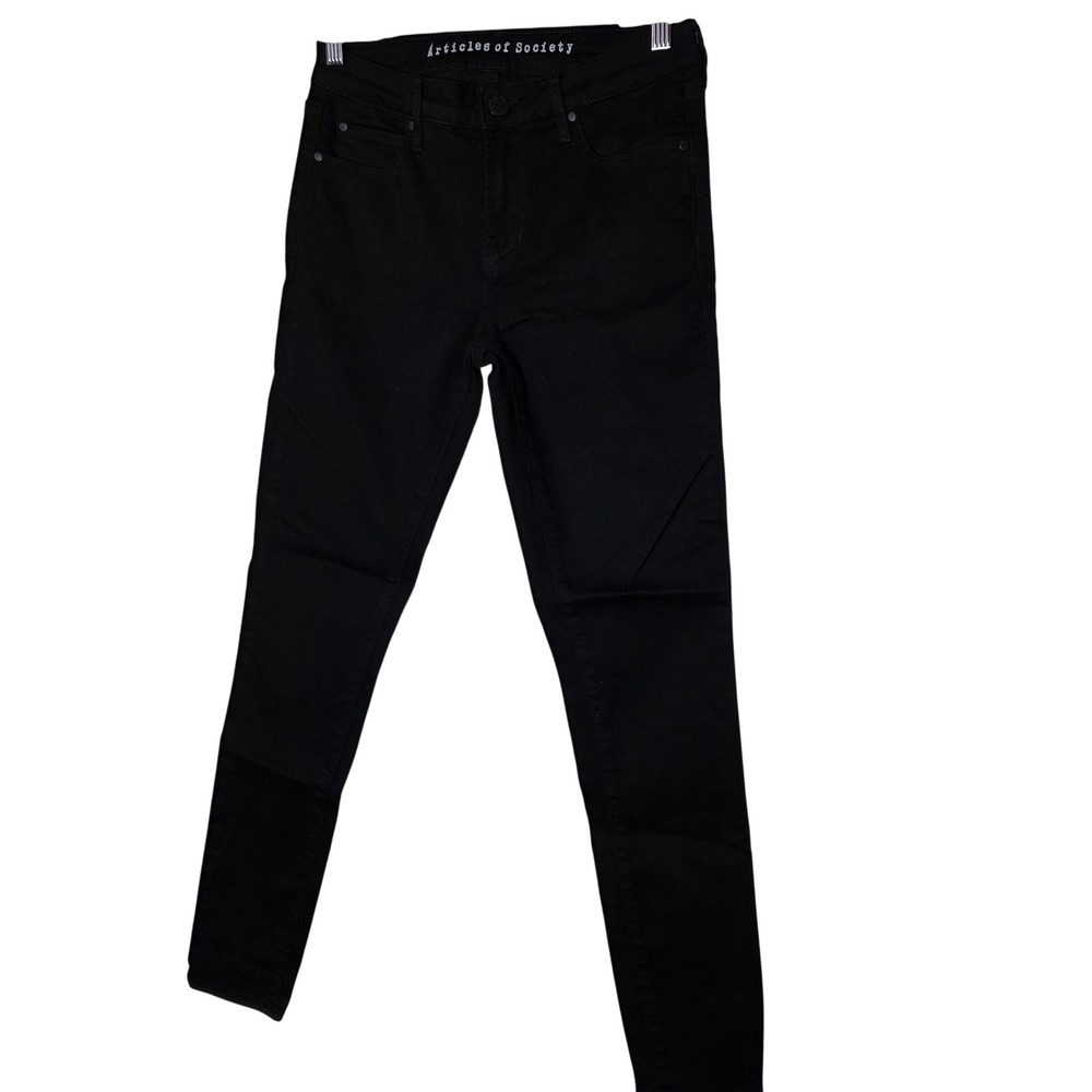 Articles of Society High Rise Skinny Jeans Black Stretch Denim Womens 28